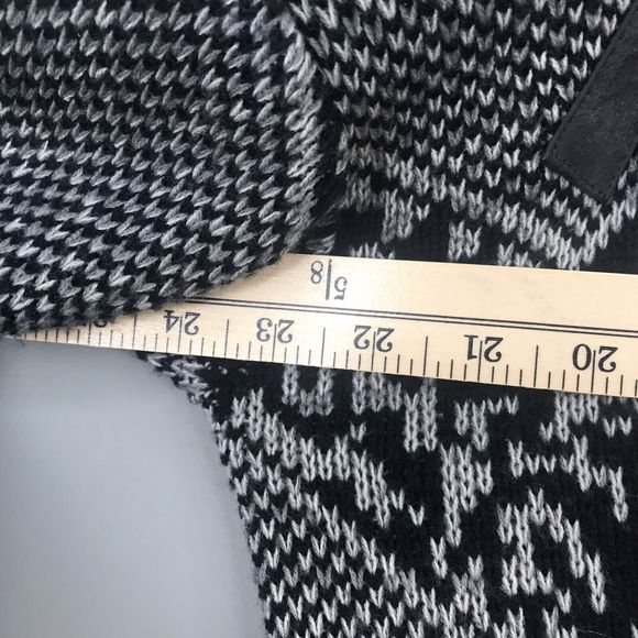 Vtg Mister Man Sweater XLT  Black White Hip Hop Biggie Style Leather - Picture 5 of 8